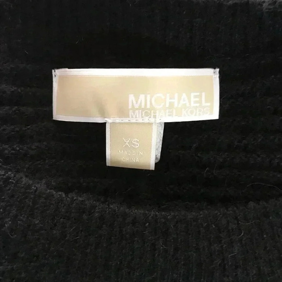 Michael MICHAEL KORS Black Ribbed Dolman Sleeve Sweater Size XS - Picture 9 of 9